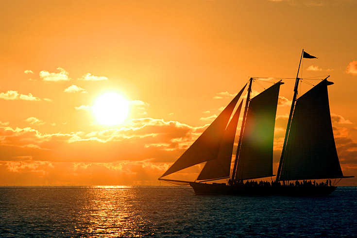 Sunset viewing in Mallory Square
